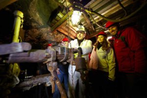 Einsatz des Bohrhammers unter Tage